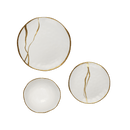 Aparelho de Jantar Gold White – 60 peças (com Brinde) | Serve 06 Pessoas