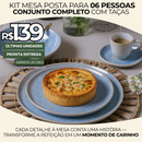 Aparelho de Jantar Azul Sereno –  (com Brinde) | Serve 06 Pessoas