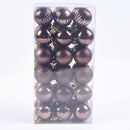 Decoração De Natal / 4cm 36 Peças Bolas Coloridas De Natal Com Glitter