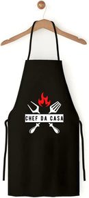 Avental De Cozinha Churrasqueiro Preto Chef Da Casa