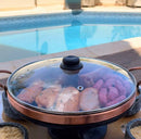 Churrasqueira Com Base Giratória - Redonda com TAMPA - Jogo com 9 peças