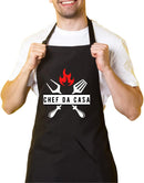 Avental De Cozinha Churrasqueiro Preto Chef Da Casa