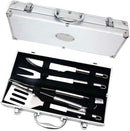 Kit Churrasco 4 Peças com Maleta em Alumínio – Conjunto Completo para Churrasco Portátil, Inclui Facas, Garfo, Pegador e Espátula – Prático, Resistente e Ideal para Viagens e Eventos - MJ BRANDS