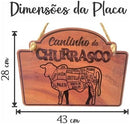 Placa Cantinho Do Churrasco - Decoração Mdf Cortes Bovino