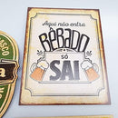 Kit com 6 placas decorativas em MDF - Churrasco - Bebidas - Cerveja