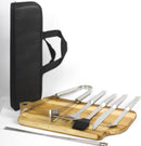 Kit Para Churrasco 9 Peças Com Estojo Resistente E Alça Cabo De Inox Inoxidável Presente Vendana