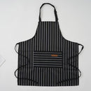 RUIBOLU Avental ajustável com 2 bolsos, aventais de algodão para cozinha e cozinha para mulheres, homens, chef, restaurante, churrasco, pintura