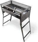 Churrasqueira a carvão de inox portatil