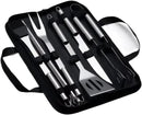 Kit Para Churrasco 9 Peças Com Estojo Resistente E Alça Cabo De Inox Inoxidável Presente Vendana
