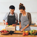 RUIBOLU Avental ajustável com 2 bolsos, aventais de algodão para cozinha e cozinha para mulheres, homens, chef, restaurante, churrasco, pintura