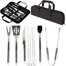 Kit Para Churrasco 9 Peças Com Estojo Resistente E Alça Cabo De Inox Inoxidável Presente Vendana