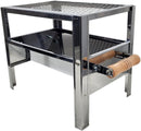 Churrasqueira Aço Inox Mini Grill Pesca Camping + Grelha