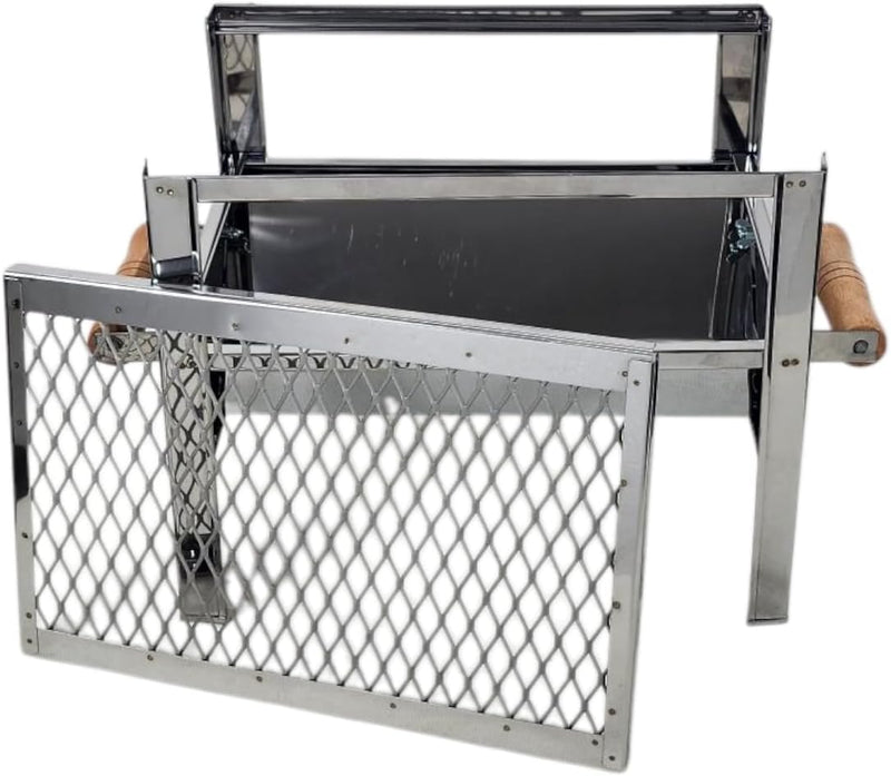 Churrasqueira Aço Inox Mini Grill Pesca Camping + Grelha