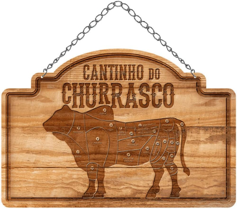 Placa Decorativa Em MDF - Cantinho do Churrasco