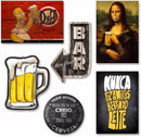 Kit com 6 placas decorativas em MDF - Churrasco - Bebidas - Cerveja