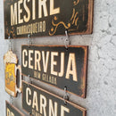 Placa Decorativa Em Mdf - Mandamentos Mestre Churrasqueiro - 29X49Cm