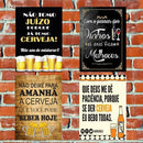 KIT 20 PLACAS QUADROS DECORATIVO TEMA CHURRASCO E CERVEJA