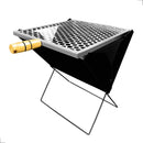 Churrasqueira De Aço Dobrável Portátil A Carvão Maleta Com grelha