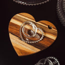 Conjunto 4 Xícaras de Café de Cristal com Pires Coração 85ml