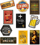 Kit com 10 placa decorativas em mdf - Cerveja Bebidas Churrasco
