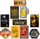 Kit com 10 placa decorativas em mdf - Cerveja Bebidas Churrasco