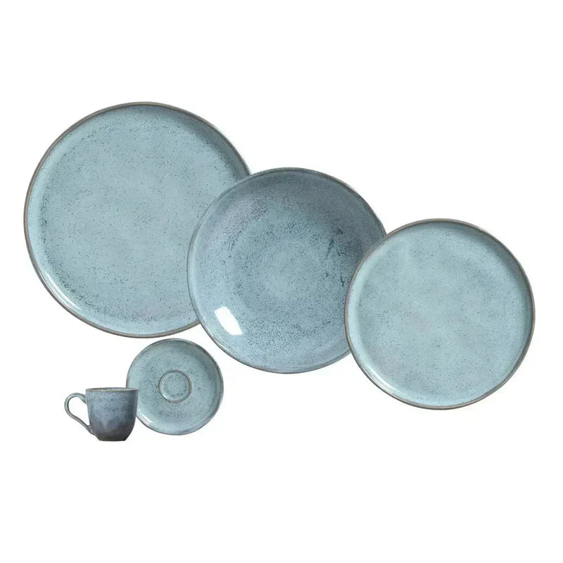 Aparelho de Jantar  Azul Retrô – 60 peças (com Brinde) | Serve 06 Pessoas