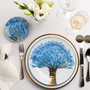 Aparelho de Jantar Flores Azul – 60 peças (com Brinde) | Serve 06 Pessoas