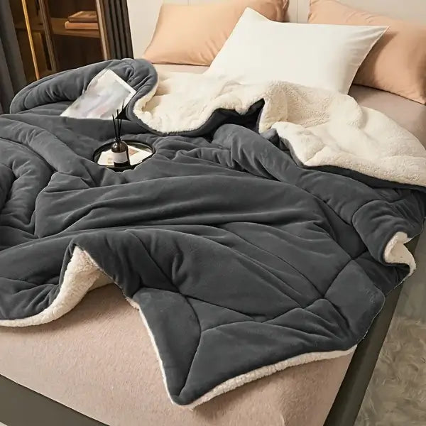 Aurora Serena - Edredom Cobertor Casal Grosso Aconchegante Textura de Lã + BRINDE